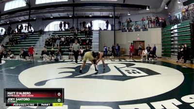 215 lbs Cons. Round 3 - Matt D`Albero, Notre Dame - West Haven vs Joey Santoro, St Mark`s