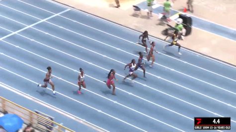 Youth Girls' 100m, Finals 1 - Age 15-16