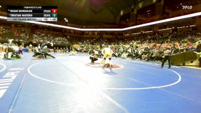 165 Class 3 lbs 1st Place Match - Tristan Waters, Smithville vs Noah Gonzalez, St. Pius X (Kansas City)