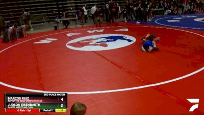 62 lbs 3rd Place Match - Marcos Ruiz, Top Of The Rock Wrestling Club vs Judson Eisenbarth, Casper Wrestling Club