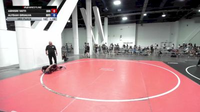 80 lbs 3rd Place - Abhisri Vatti, Savage House WC vs Alysiah Grijalva, Hotshots Wrestling