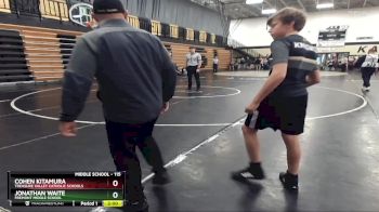 115 lbs Champ. Round 1 - Cohen Kitamura, Treasure Valley Catholic Schools vs Jonathan Waite, Fremont Middle School