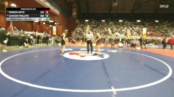 2A-120 lbs Champ. Round 1 - Gideon Boyd, Lingle-Ft. Laramie/Southeast vs Cayson Phillips, Moorcroft