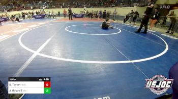 57 lbs Quarterfinal - Shyann Taylor, El Reno Wrestling Club vs Juliette Rosas 2, OKC Saints Wrestling