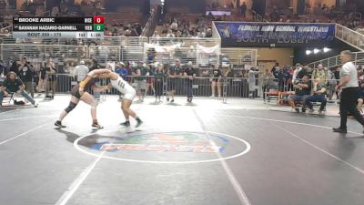 170 lbs Cons. Semi - Brooke Arbic, Niceville vs Savanah Nazario-Darnell, Viera