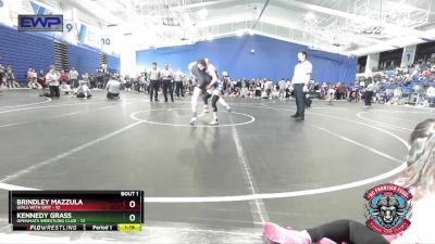 80 lbs Round 1 (4 Team) - Brindley Mazzula, Girls With Grit vs Kennedy Grass, OpenMats Wrestling Club