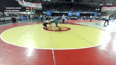Boys 2A 175 lbs 7th Place Match - Oliver Martinez, Port Angeles vs Remington Sather, Steilacoom
