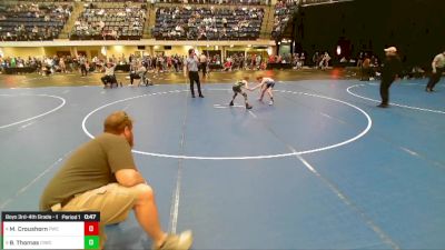 Boys 3rd-4th Grade - 67 3rd Place Match - Bruce Thomas, Central Iowa Wrestling Club /Team Intensity vs Mason Croushorn, Powerhouse Wrestling Club