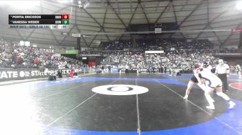 Girls 4A 130 lbs 3rd Place Match - Portia Erickson, Union (Girls) vs Vanessa Weber, Skyview (Girls)