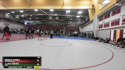 106 lbs Cons. Round 2 - Wesley Rudell, Boulder Creek vs Alakai Nieves, Pima