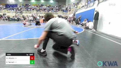 43 lbs Round Of 16 - Heston Hayes, Vinita Wrestling Club vs Cole Terrell, F-5 Grappling