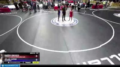 117 lbs Quarterfinal - Mateo Orozco, Manteca Cobras Wrestling Club vs Sylas Lucas, California