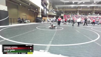 55 lbs Cons. Round 1 - Paxtin Hafer, Maize WC vs Connor Loveall, Team Central