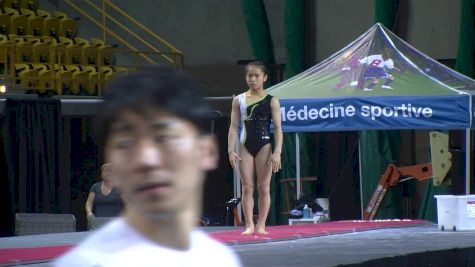 Kiko Kuwajima (Japan) Yurchenko Double Full, Training Day 1 - Gymnix 2016