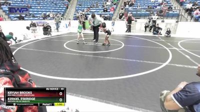 49 lbs Cons. Round 3 - KRyiah Brooks, RSA Red Storm Wrestling vs Ezekiel Eskridge, Wichita Blue Knights