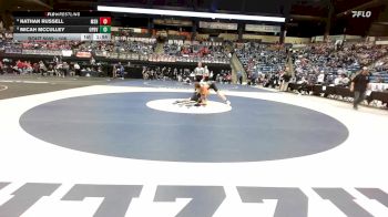 106 lbs Champ. Round 1 - Micah McCulley, Overland Park-Blue Valley Southwest HS vs Nathan Russell, Maize South HS