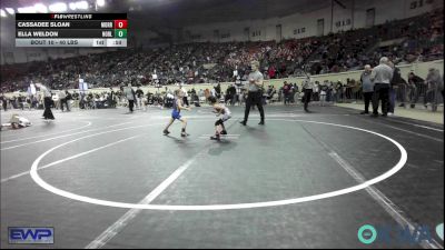 40 lbs Quarterfinal - Cassadee Sloan, Morrison Takedown Club vs Ella Weldon, Noble Takedown Club
