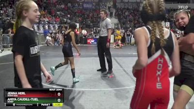 70 lbs Semifinal - Jenna Herl, Hoxie Kids vs Amiya Caudill-Tuel, Derby