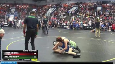 105 lbs Semifinal - Weston Millen, Lapeer Lightning WC vs Scott Kohlman, Dundee WC