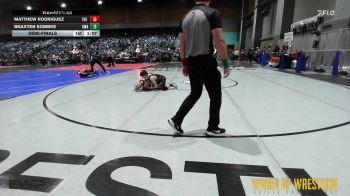 100 lbs Semifinal - Matthew Rodriguez, The Valley Wrestling Club vs Braxten Sombke, Sniper Wrestling Academy