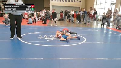 65 lbs Rr Rnd 4 - Vincent Albright, Washington Twp - ESC vs Zander Vogt, SAVAGE Wrestling Academy - ESC