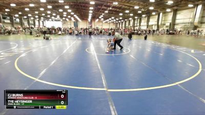 64 lbs Rd# 2 10:30am Friday - Tye Heysinger, Iowa Black vs CJ Burns, Ranger Wrestling Club