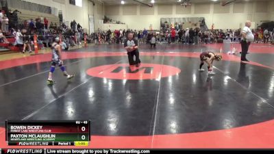 45 lbs Semifinal - Bowen Dickey, Forest Lake Wrestling Club vs Paxton McLaughlin, Heartland Wrestling Academy