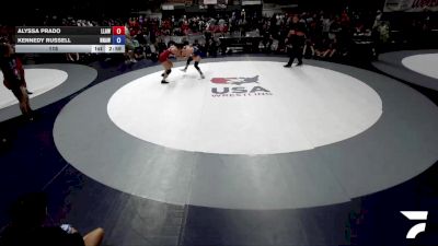 120 lbs Alyssa Prado, LAWA - Los Angles Wrestling Association vs Kennedy Russell, NAWA - North Area Wrestling Association