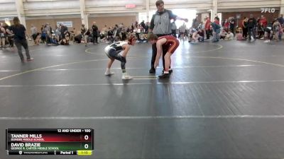 100 lbs Round 3 - Tanner Mills, Dundee Middle School vs David Brazie, George R. Carter Middle School