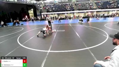 5th - 6th grade - 92 Champ. Round 1 - Landin Ayala, Sebolt Wrestling Academy vs Gavin Kitchens, Moen Wrestling Academy