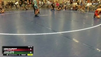 90 lbs Round 6 (8 Team) - John Fulbright, Team Arkansas vs Jaxon Lewis, Gulf Coast WC