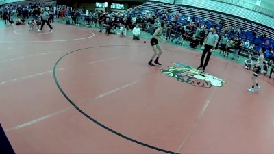 14U Boys - 105 lbs Cons. Round 2 - Aaron Prize, Team Donahoe Wrestling Club vs Rocky Thompson, Open Mats Wrestling Club