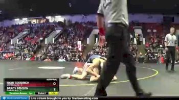 140 lbs Semifinals (8 Team) - Brady Benson, Goodrich HS vs Ryan Goodrich, Whitehall HS