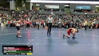 120 lbs Champ. Round 1 - Kohlsen Grape, CWO vs Reid Monaco, Nebraska Wrestling Academy