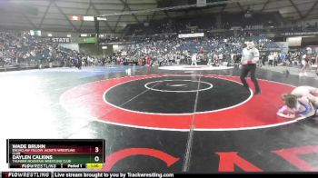 120 lbs Champ. Round 2 - Wade Bruhn, Enumclaw Yellow Jackets Wrestling Club vs Daylen Calkins, Thunder Mountain Wrestling Club