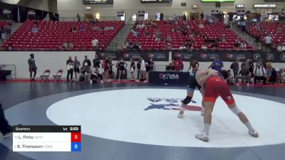 86 kg Quarters - Leonard Pinto, Nebraska Wrestling Training Center vs Brayden Thompson, Cowboy RTC