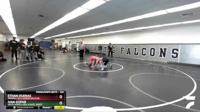 120 lbs Semifinal - Ethan Duenas, Friendly Hills Wrestling Club vs Ivan Gopar, Santa Monica High School Wrest