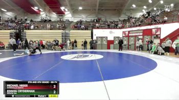68-74 lbs Cons. Round 3 - Michael Higgs, Evansville North vs Edison Cryderman, Region WA