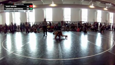 61-65 lbs Cons. Semi - Leighton Armstrong, Rangers Wrestling Club vs Mary Martin, Rangers Wrestling Club