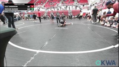 80 lbs Consi Of 8 #2 - Colt Anderson, OKC Saints Wrestling vs Waylon Barnes, Harrah Little League Wrestling