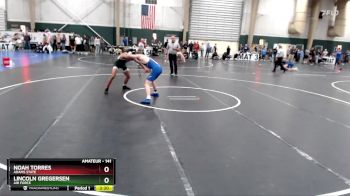 141 lbs Semifinal - Lincoln Gregersen, Air Force vs Noah Torres, Adams State