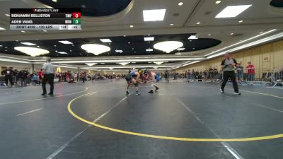 120 lbs Consi Of 16 #1 - Benjamin Belliston, Timpanogos vs Aden Vang, Mira Mesa HS