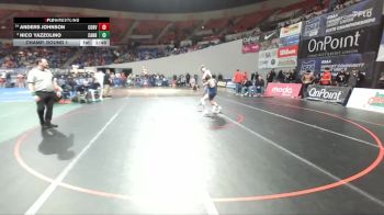 5A Boys 138 lbs Champ. Round 1 - Nico Yazzolino, Canby Boys vs Anders Johnson, Corvallis Boys