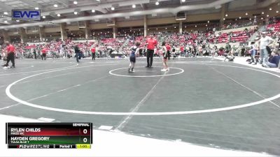 52 lbs Semifinal - Hayden Gregory, Tulsa Blue T vs Rylen Childs, Maize WC