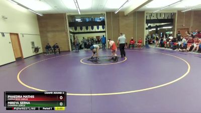 125lbs Champ. Round 2 - Mireya Serna, Chiawana (Girls) vs Phaedra Mathis, Castle Rock (Girls)