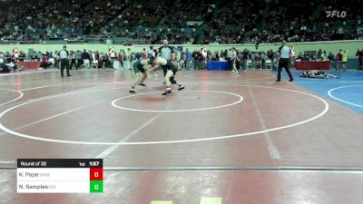 118 lbs Round Of 32 - Kaden Pope, Sand Springs vs Noah Samples, Edmond Santa Fe