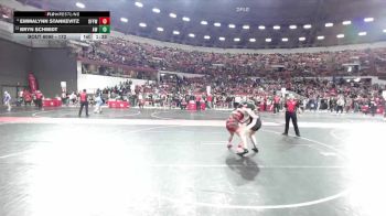 172 lbs Champ. Round 1 - Bryn Schmidt, Aviators Wrestling vs Emmalynn Stankevitz, Oconto Falls/Abrams Youth Wrestling