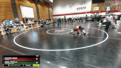 100 lbs Cons. Round 4 - Caydee Eden, Powell vs Bree Padilla, Cheyenne East