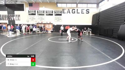 220 lbs Round Of 16 - Brenden Vine, Norwich Free Academy vs Talil Gray, Stamford
