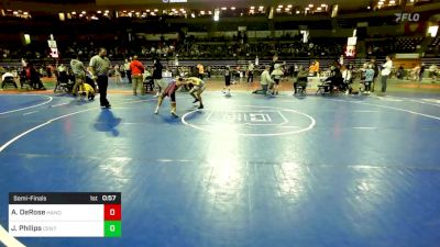 95 lbs Semifinal - Andrew DeRose, Hanover Park vs Jacob Philips, Central Youth Wrestling